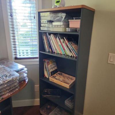 Calligraphy & beading books and bookshelf