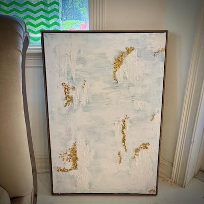 White and gold leaf art