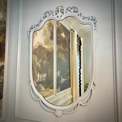 White wall mirror