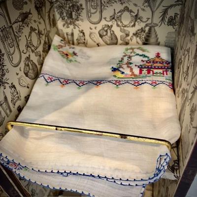 Vintage embroidered linen