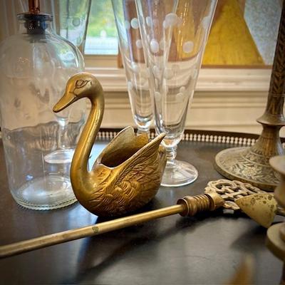 Brass swan
