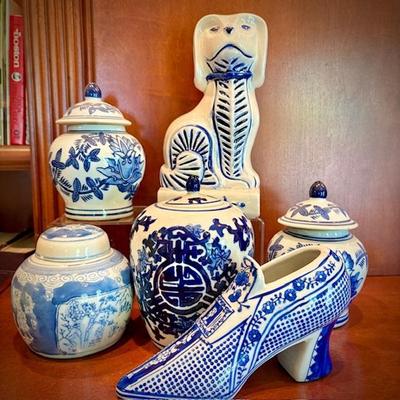 Blue & white chinoiserie