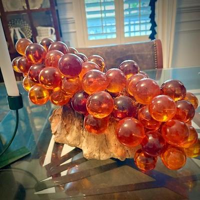 Vintage MCM glass grapes