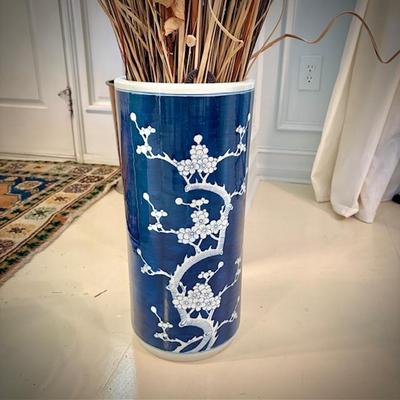 Vintage Asian umbrella stand/plant holder