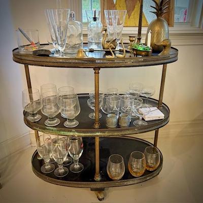 Vintage bar cart
