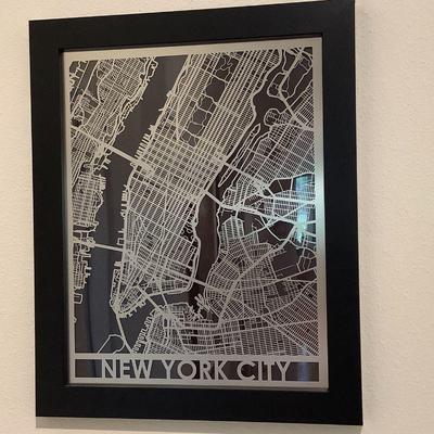 Stainless Steel laser cut map
