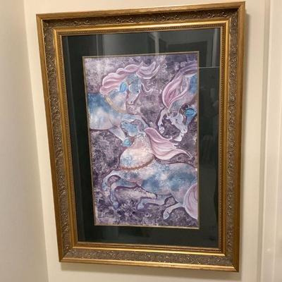 One of 2 horse artwork