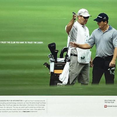 IBM PGA TOUR POSTER | Nicely matted and framed, c. 2004. - h. 30.25 x w. 41.75 in (overall)

