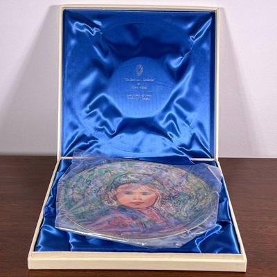 Edna Hibel Porcelain Plate | Edna Hibel (American, 1917-2014), from The Nobility of Children series. - dia. 9.75 in

