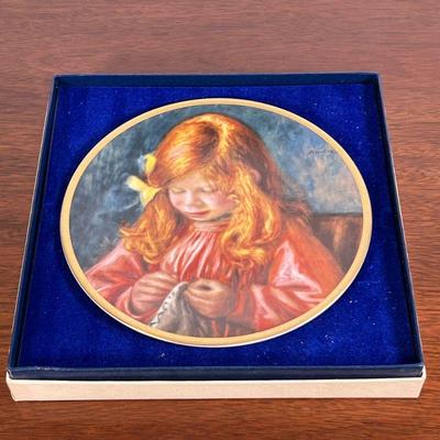 Auguste Renoir Porcelain Plate | By Pickard, showing a detail from The Artist's Son Jean, from The Children of Renoir collection. -...