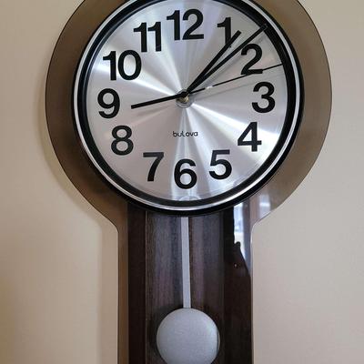 Bulova Lucite Pendulum Wall Clock