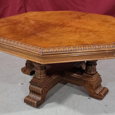 Octagonal Wood Coffee Table