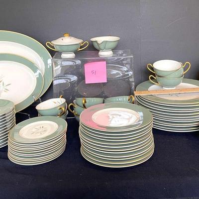 Syracuse “Grandeur” Mid Century China, Complete Service For 12, Unused