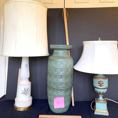 2 Lamps And A Cool German Umbrella Stand, All Mid-Century
