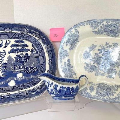 Beautiful Collection Of Antique Transferwear Dishes