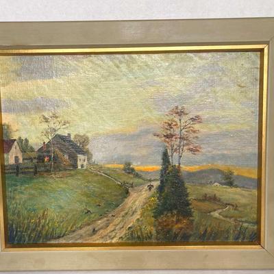 Oil Or Acrylic Painting Of A Country Scene