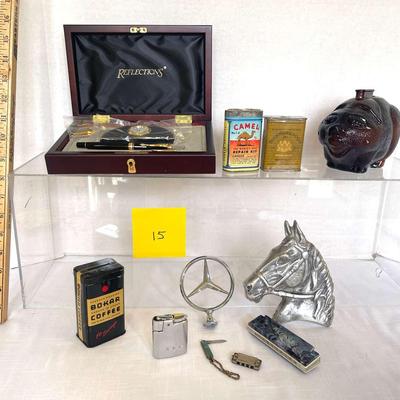 Masculine Dresser Accessories, Lighter, Desk Set