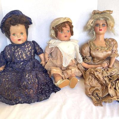 3 Vintage Dolls