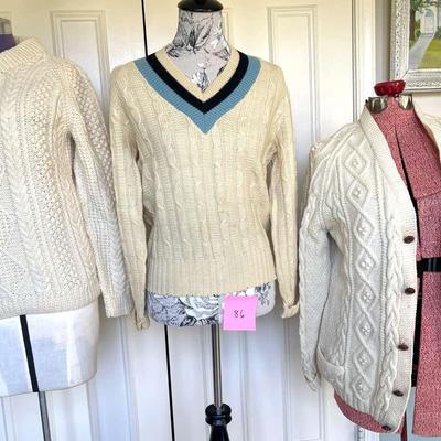 3 Vintage Irish Wool Sweaters