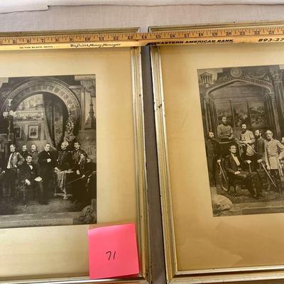 Photographic Prints Of Union Commanders And Confederate Commanders