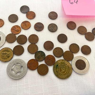 Wheat Pennies And Tokens