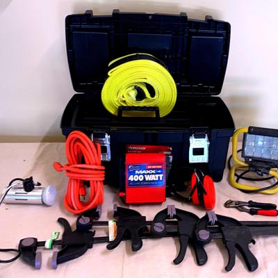 Tool Box, DC/AC Power Inverter, Lamp, And More