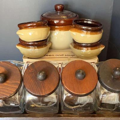 Holmes Soup Tureen & Soup Set With Glass Canister Set