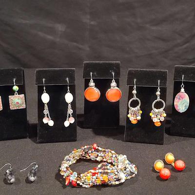 Colorful Earrings & Bracelet