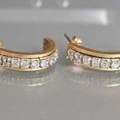 Diamond & 14K Gold Earrings