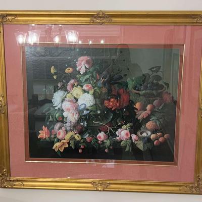 "Still Life: Flowers and Fruit" by Severin Roesen