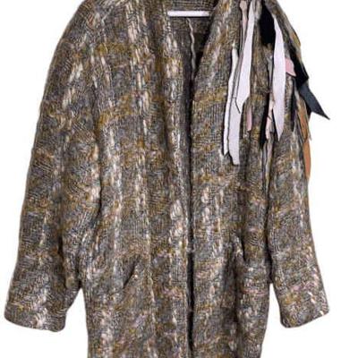 Wool kinit cardigan with embellishments