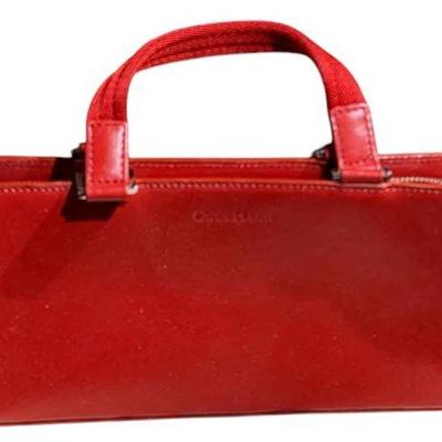 Red leather mini bag by coal haan