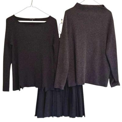 Eileen fisher wool tops and skirt women’s s m