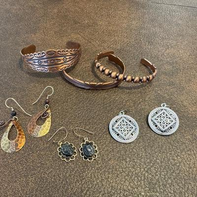 Copper Bracelets, Coal Earrings - Not Diamond Yet!