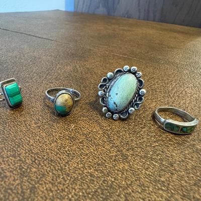 Turquoise And Silver Rings