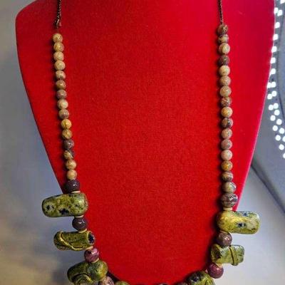 Chunky And Tiny Bead Statement Necklace 