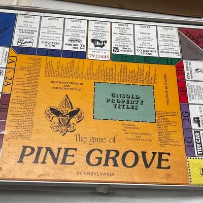 Pine Grove Custom Monopoly Game  + Glass Chess Set