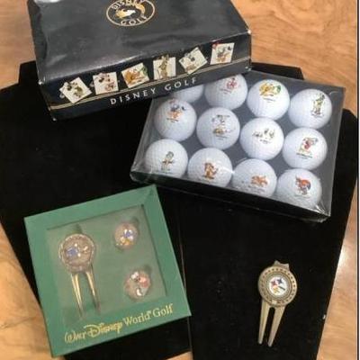 Disney Golf Balls And Divot + Ball Marker Set