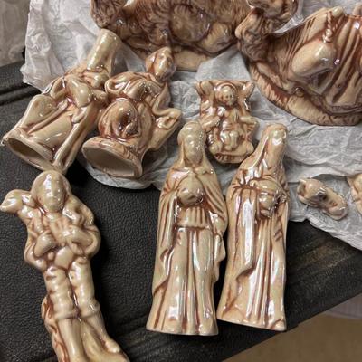 Vintage Holland Mold Nativity + Drawf Lamps -Ceramic