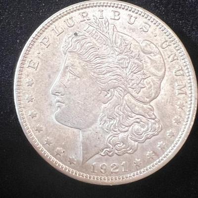 Silver Dollar, 1921, 1922 Peace, 1923 Peace  + Silver Half Dollars + Quarters