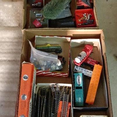 Vintage Model Train Set With Village