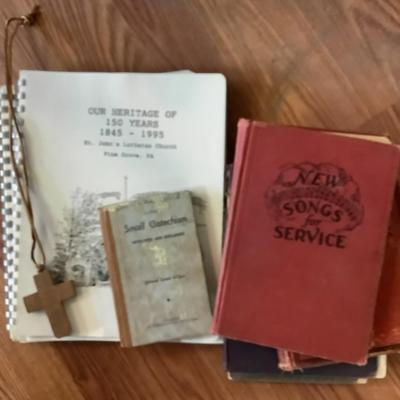 St. John’s Lutheran Church History Pine Grove , Lutheran Catechism Book, Vintage Hymnals 