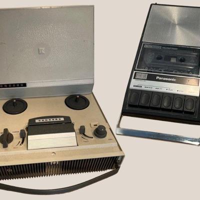 Vintage Concord Reel to Reel & Panasonic Cassette Tape Recorders