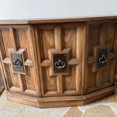 Wood Entry or Hallway Credenza with Inner Storage