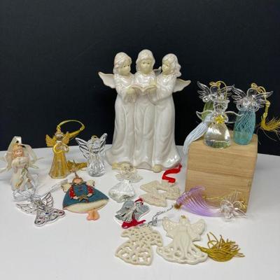 Glass & Porcelain Lenox Angel Ornaments & More