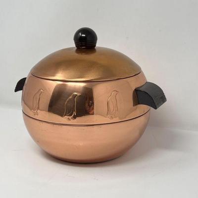 Vintage Penguin Hot and Cold Copper/Aluminum Server