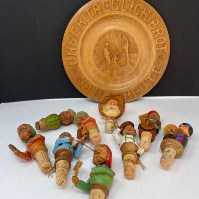 Hand Carved Wood Character Motion Corks