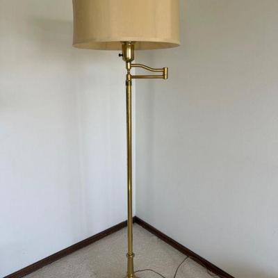 MCM Stiffel Swing Arm Brass Floor Lamp