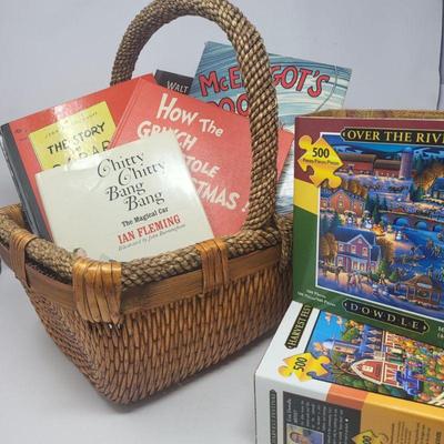 Dr. Suess & Babar Books and Dowdle Puzzles