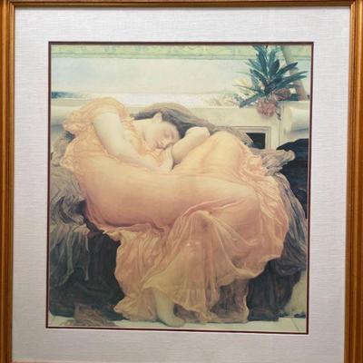 Flaming June by Sir Friedrich Leighton Framed Print	